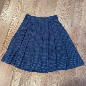 J. Crew Double Pleated Polka Dot Skirt